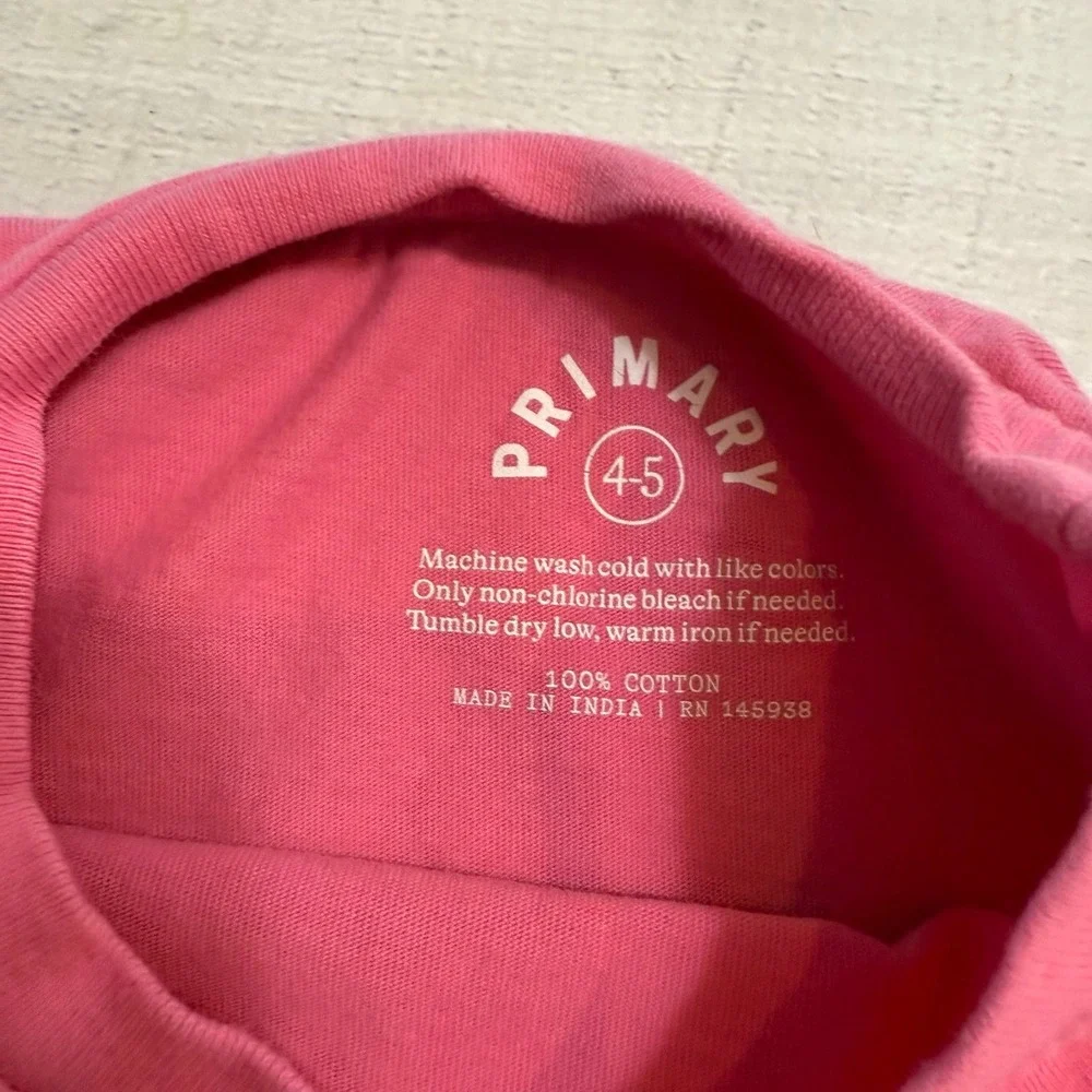 Primary girls‎ pink short sleeve shirt 4/5 *play*